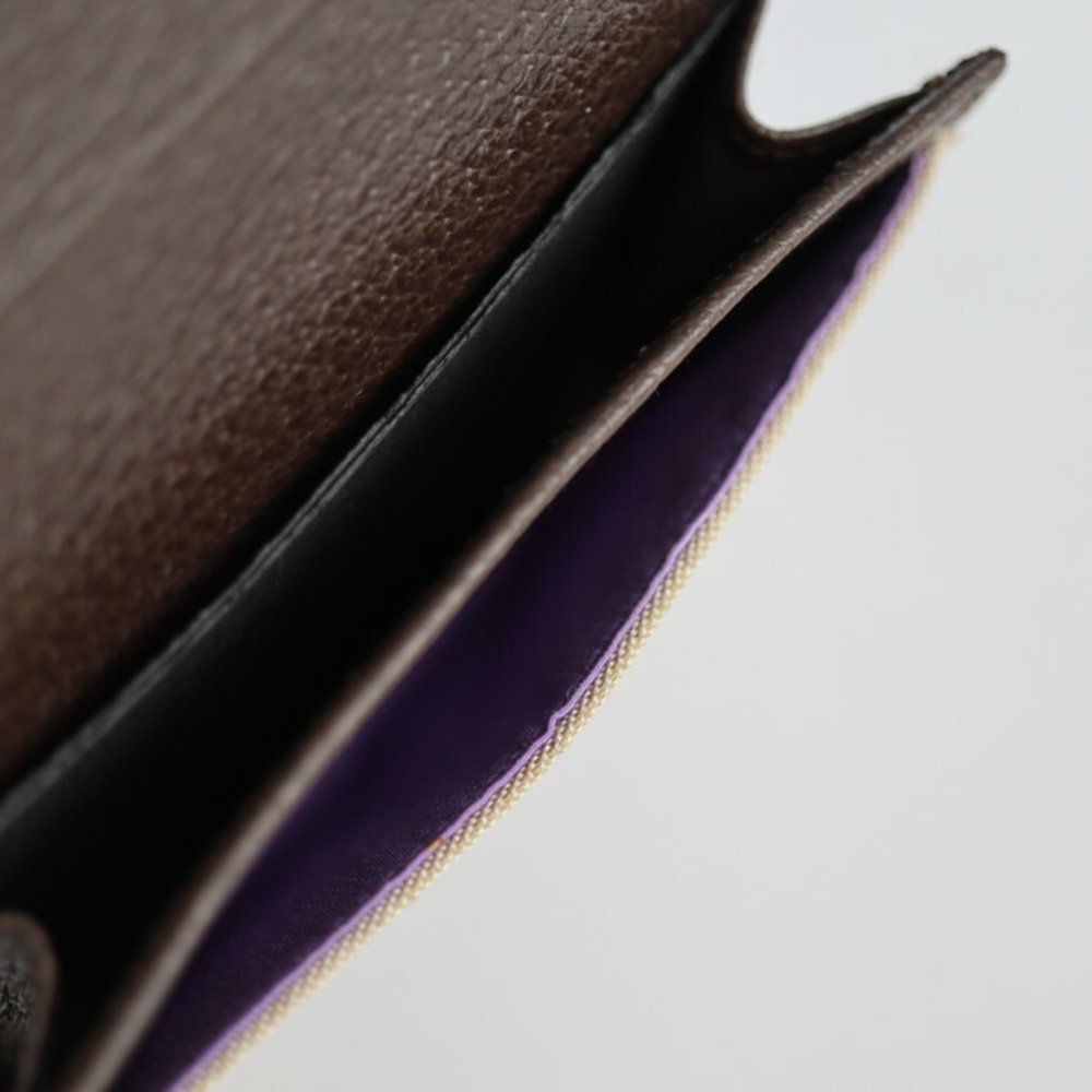 BVLGARI Bulgari Card Case 26549 Canvas Pigskin Beige Chocolate Logomania Foli... - Picture 8 of 9
